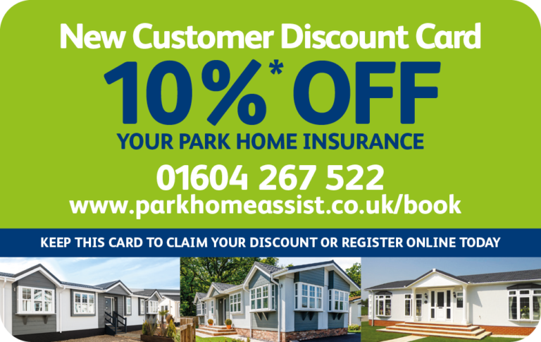 10% New Customer Discount Card - Residential Park Home Insurance